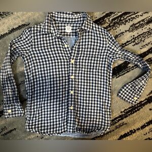 GAP Kids Navy and White Checkered Shirt